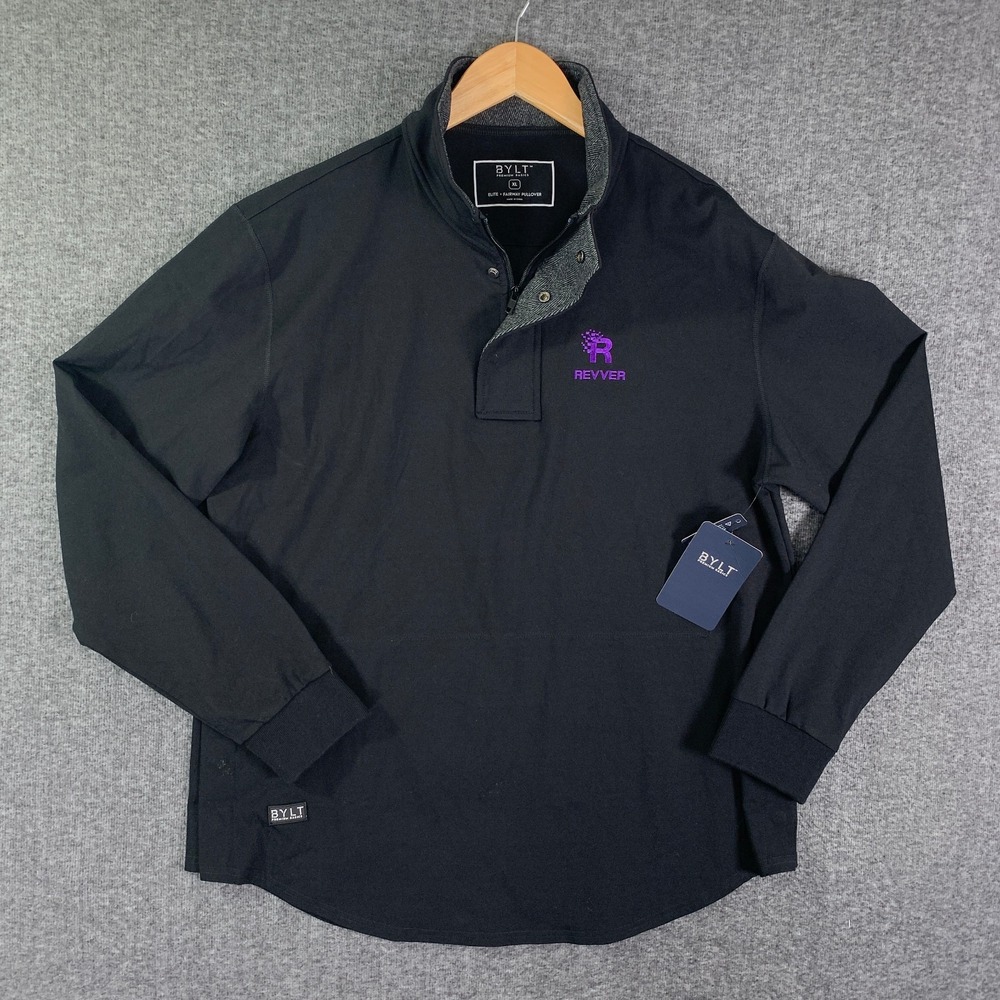 BYLT Elite Fairway Pullover Mens Extra Large Black Performance Athleisure NEW